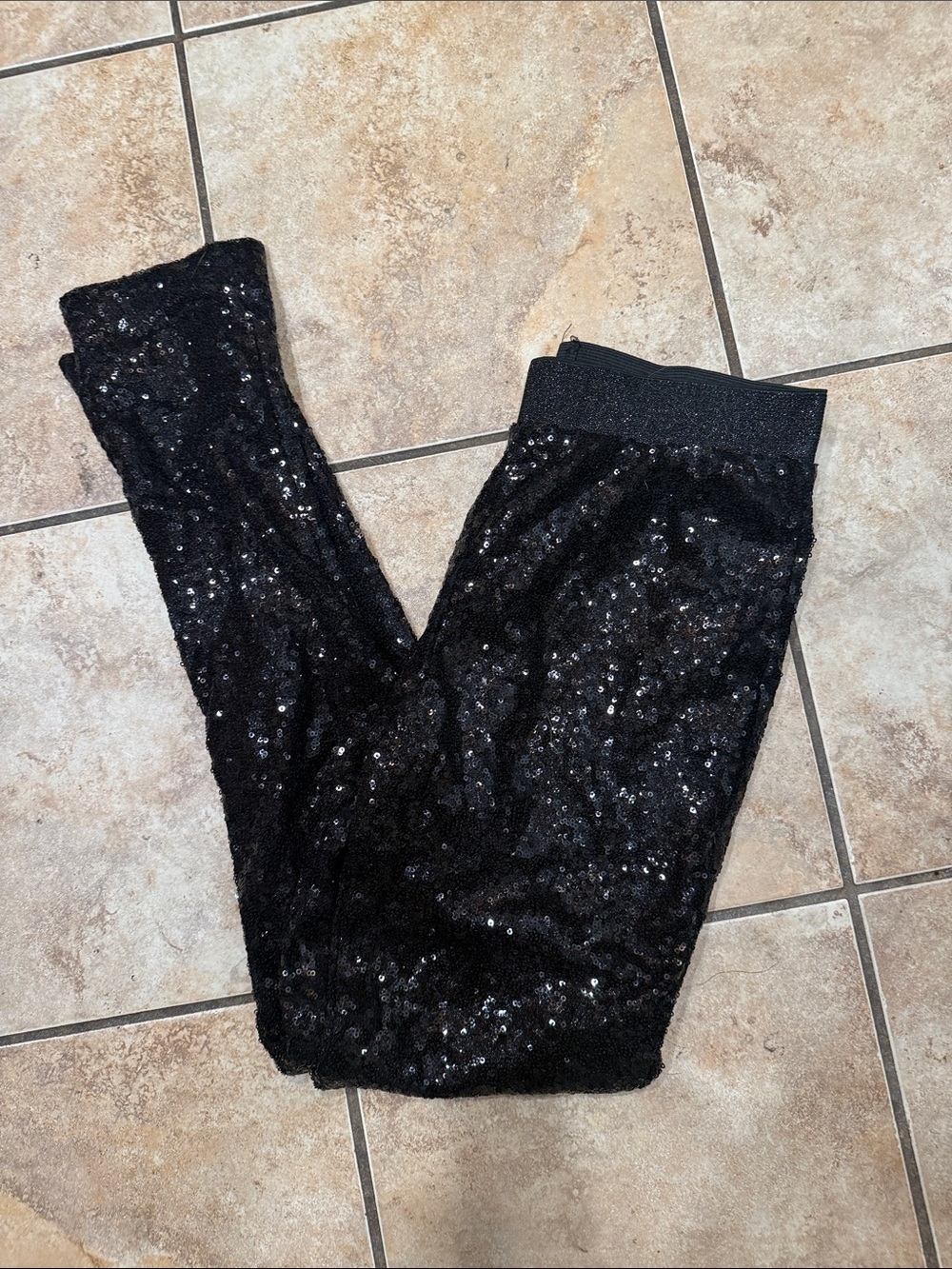Black Sequin Leggings